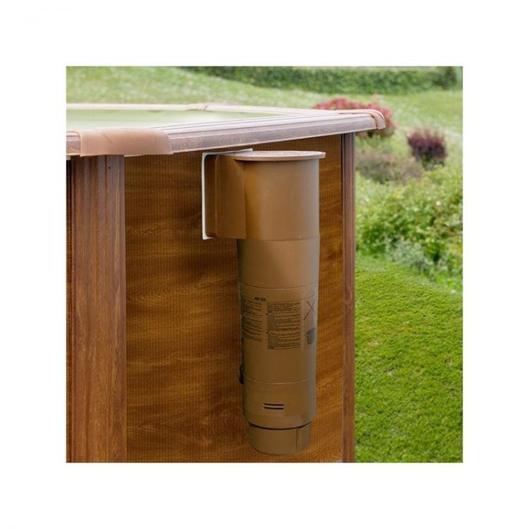 Piscina desmontable Gre Sicilia circular imitación madera - Imagen 3