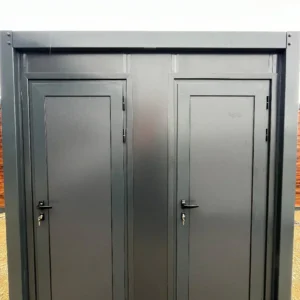 Contenedor sanitario WC + Lavabo + Ducha conectable Gris